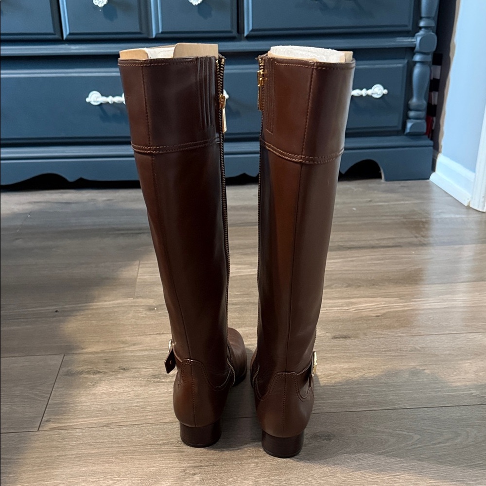 Michael Kors Women's Dark Brown Over the Knee Boots - Picture 4 of 5